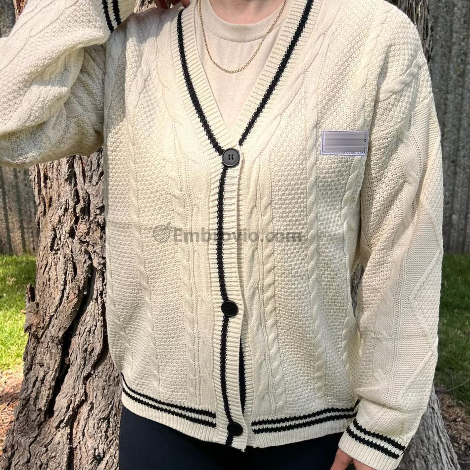 Taylor Swift Folklore Album Cardigan – Star Embroidered Oversized Sweater – Cozy Cable Knit Button Up – Hand Knitted Style Holiday Gift
