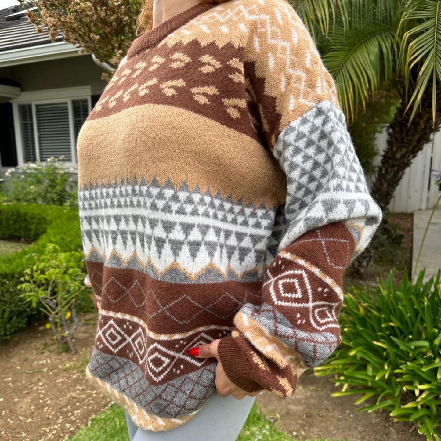 Vintage Grandpa Sweater – Cozy Oversized Chunky Knit
